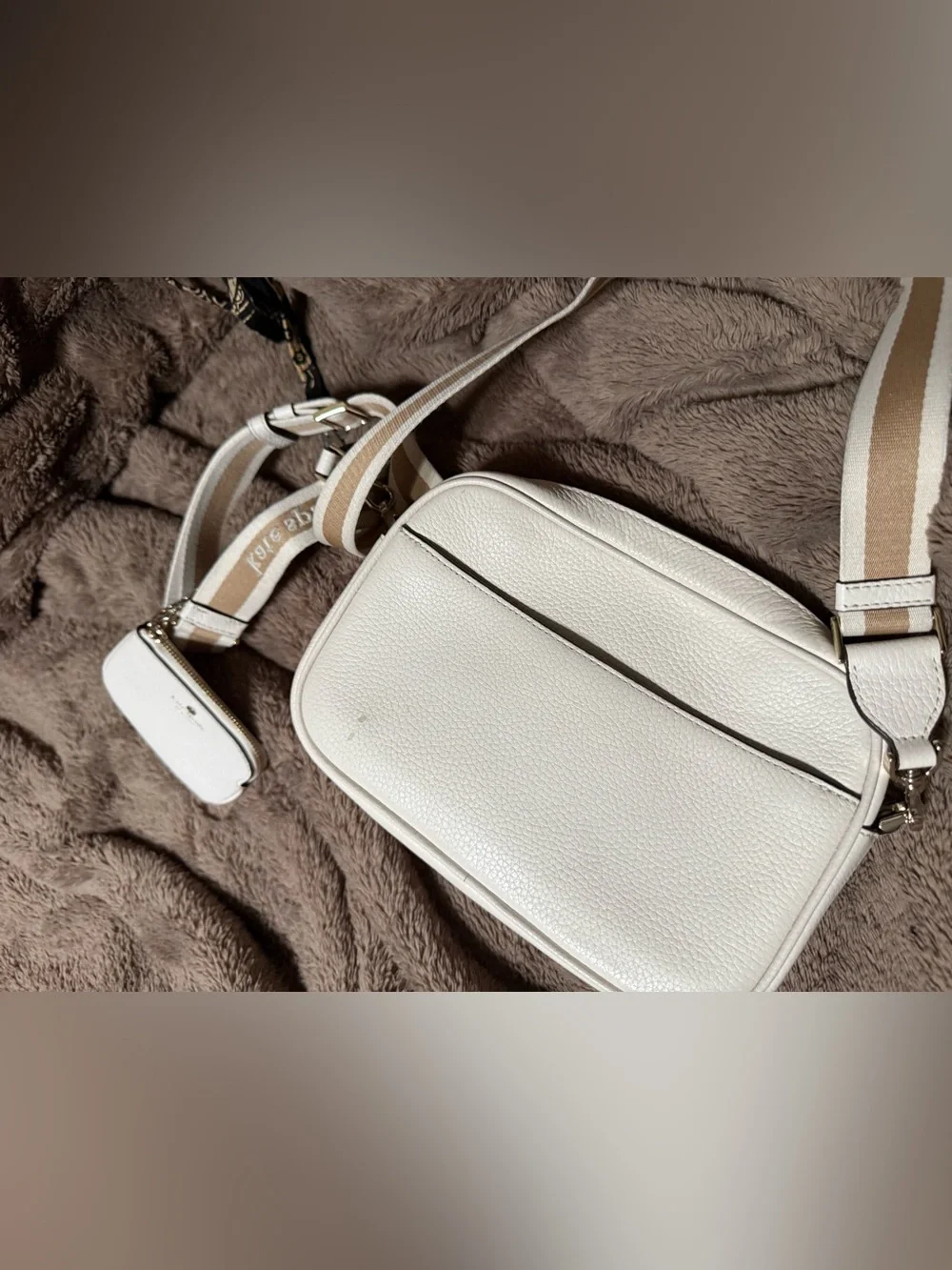 kate spade cream pebbled